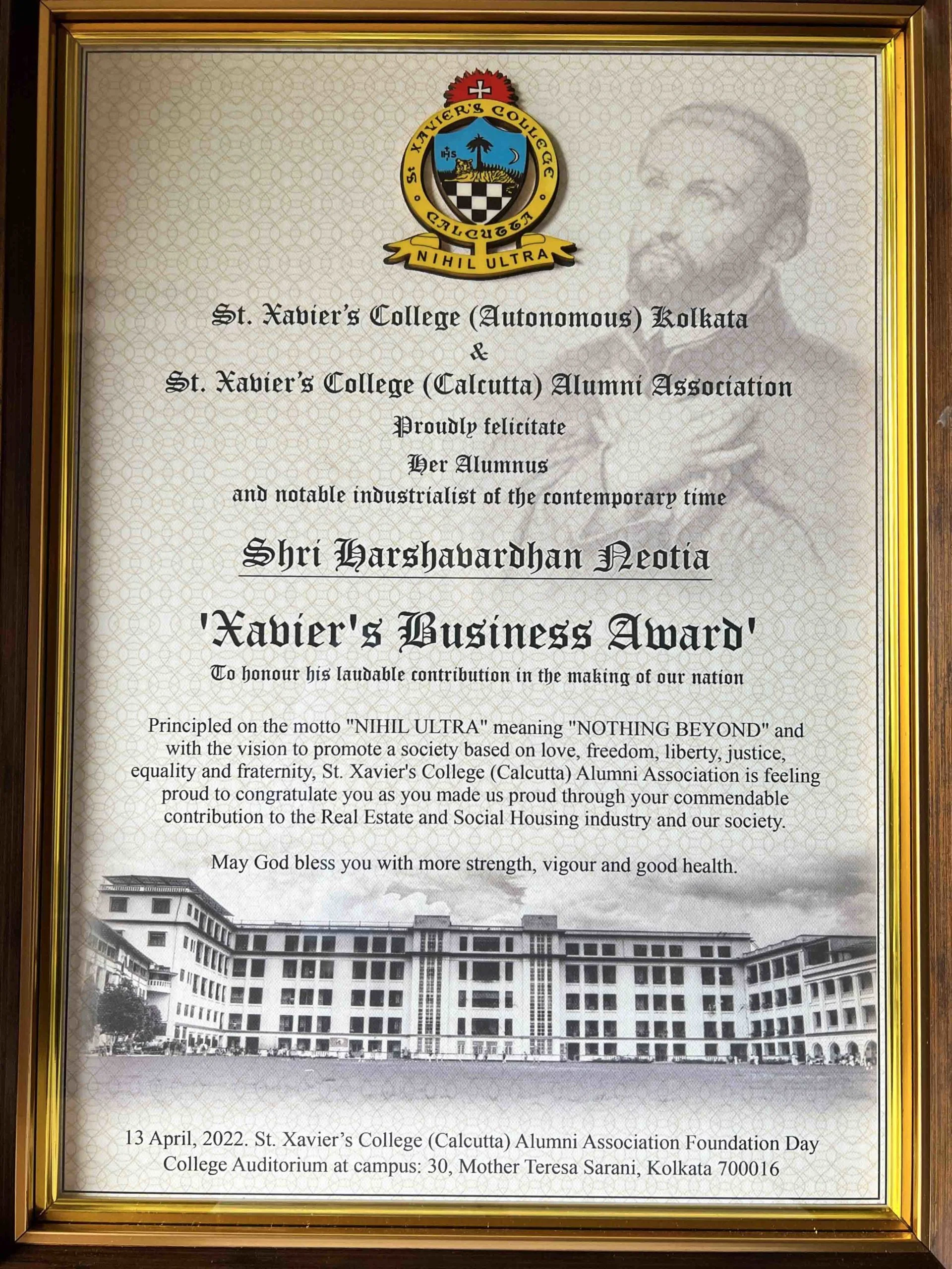 Xavier’s Business Awards