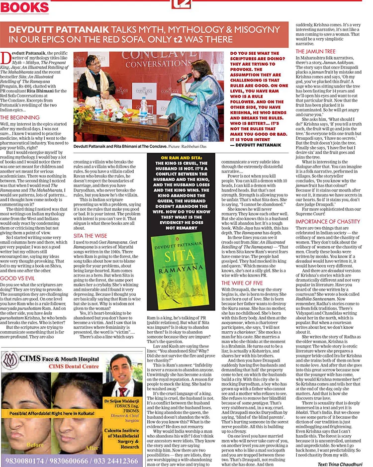 Devdutt Pattanaik talks myth, mythology & misogyny in our epics on the red sofa