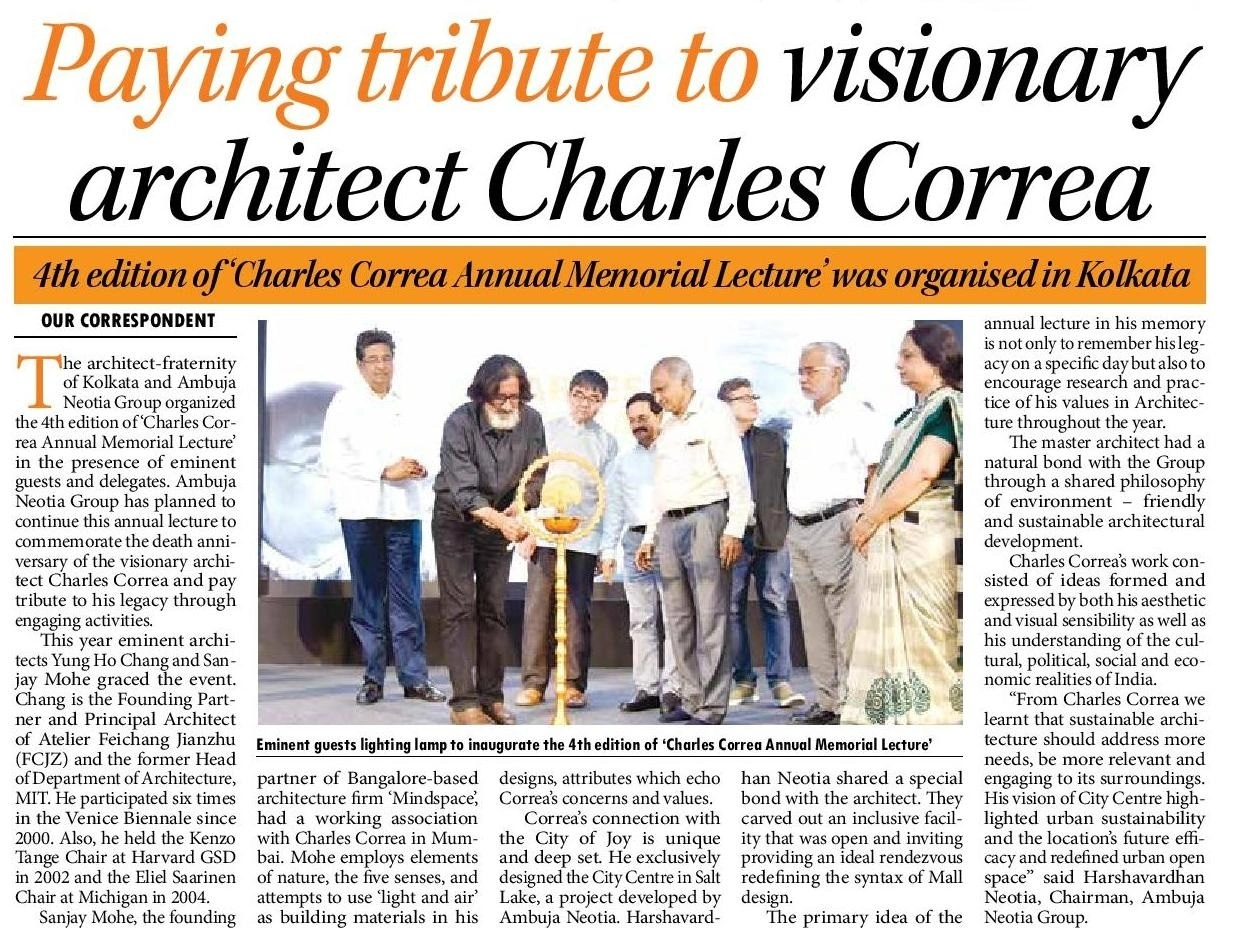 Millennium Post Coverage – Paying tribute to visionary architect Charles Correa