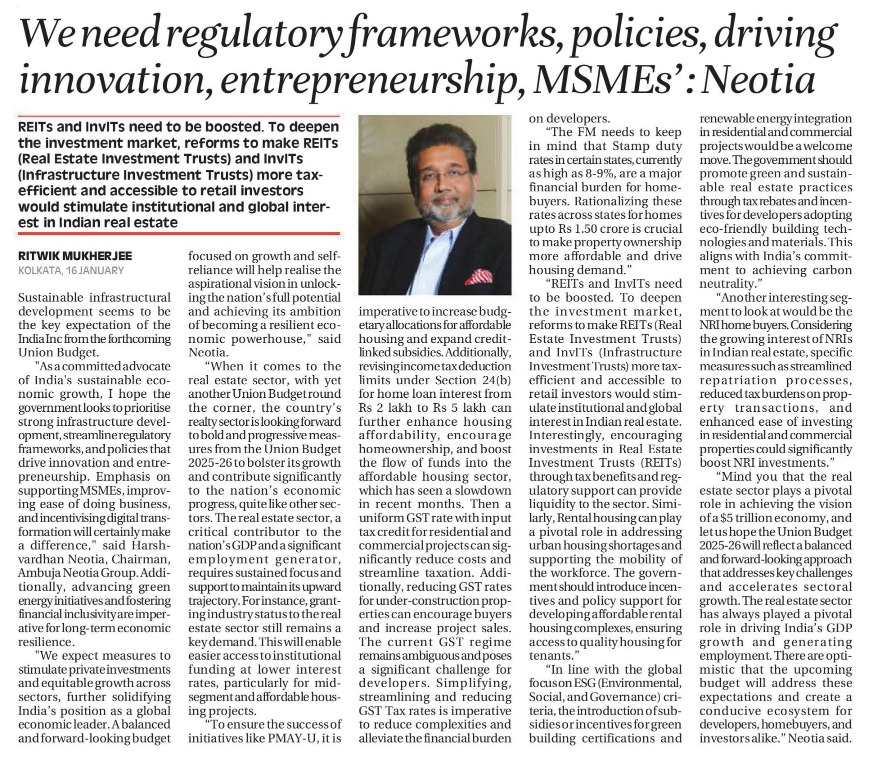 Need Regulatory frameworks, policies, driving innovation, entrepreneurship, MSMEs ~ The Statesman